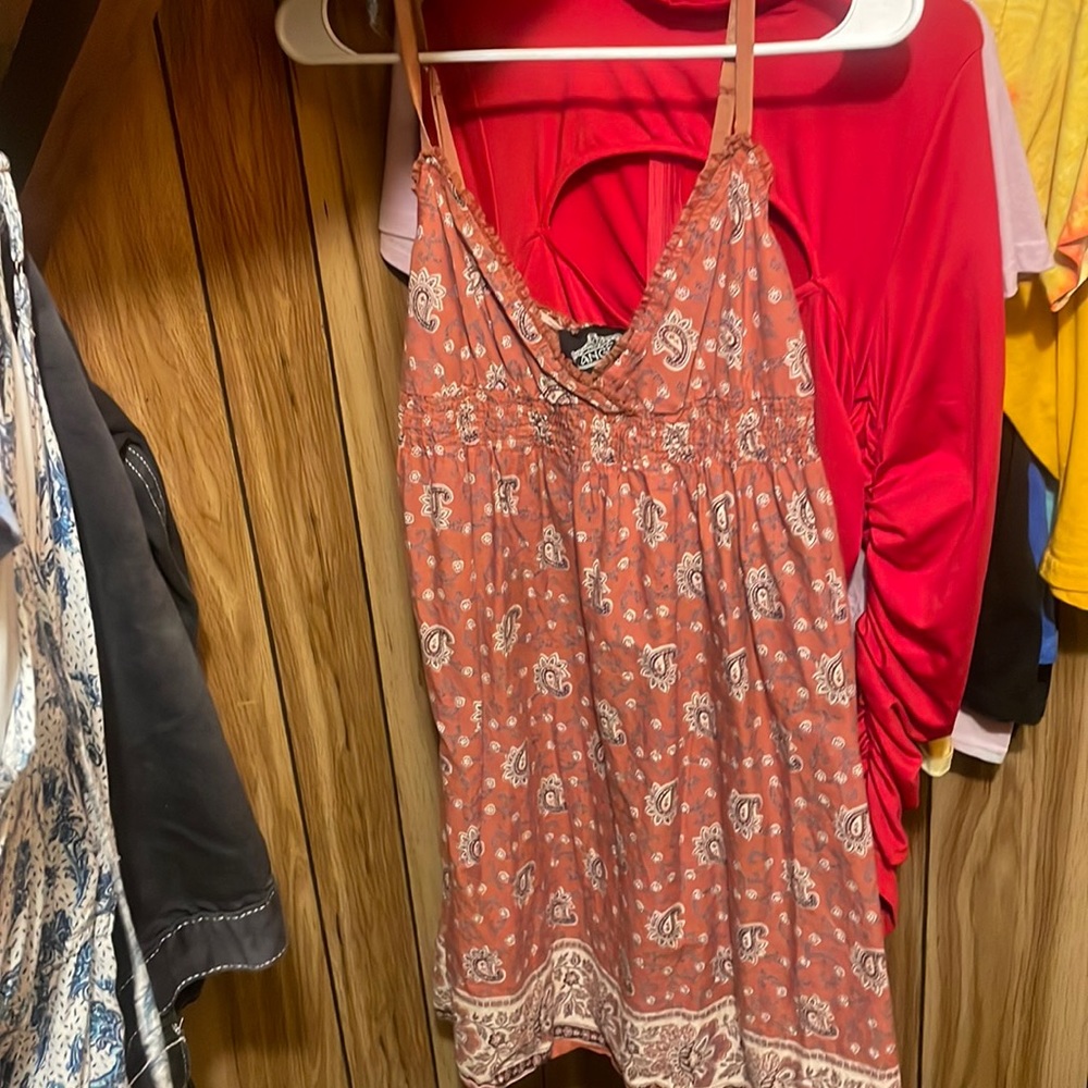 Paisley Brown Short Dress